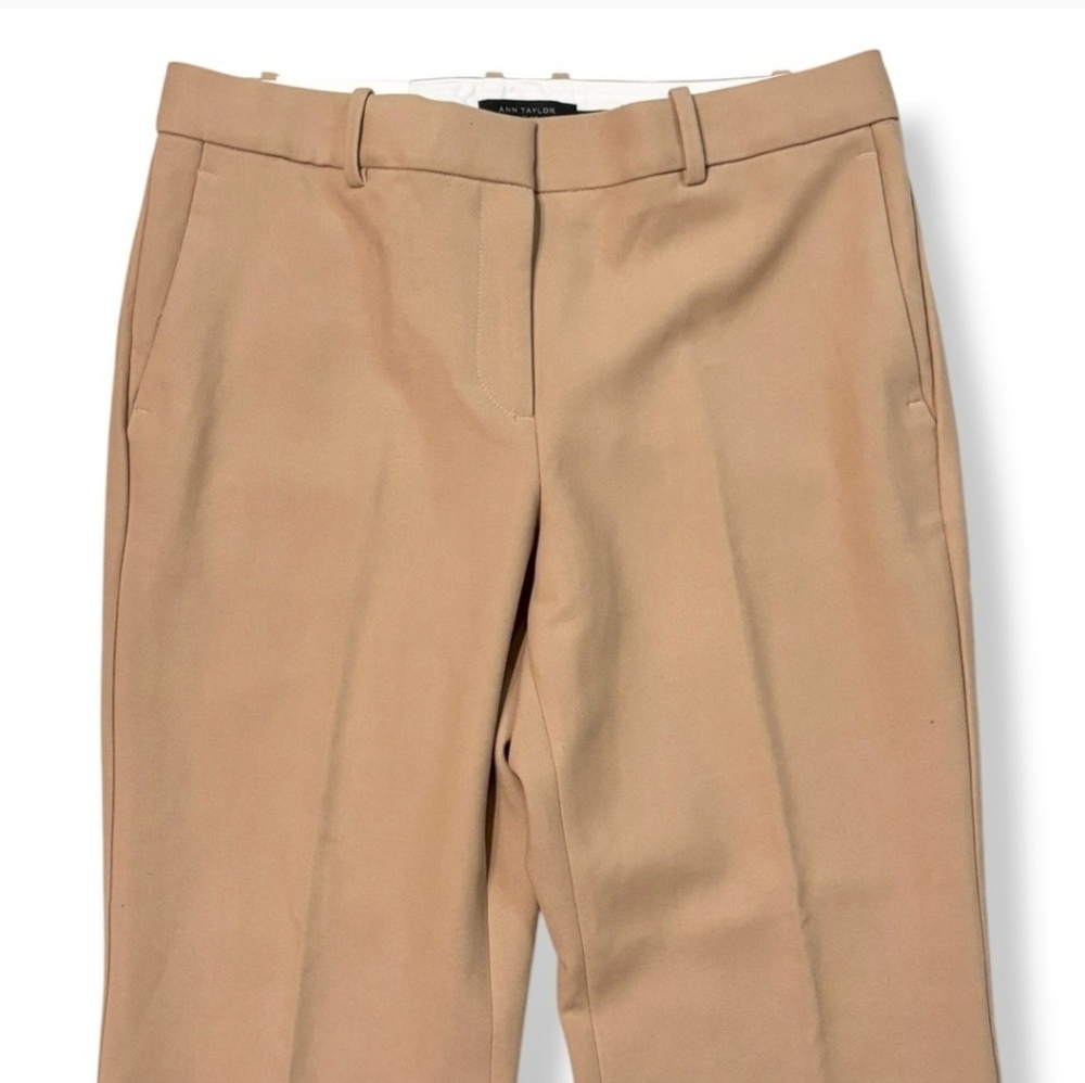 ANN TAYLOR Tan Madison Flare Trousers The Kate Fit (Curvy) Size 8 - Picture 9 of 10